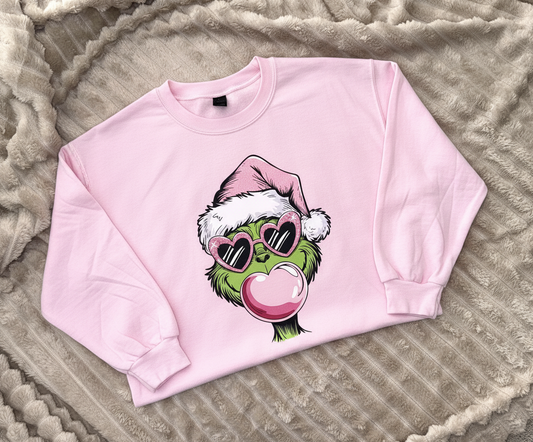 Bubblegum Green Monster Sweatshirt