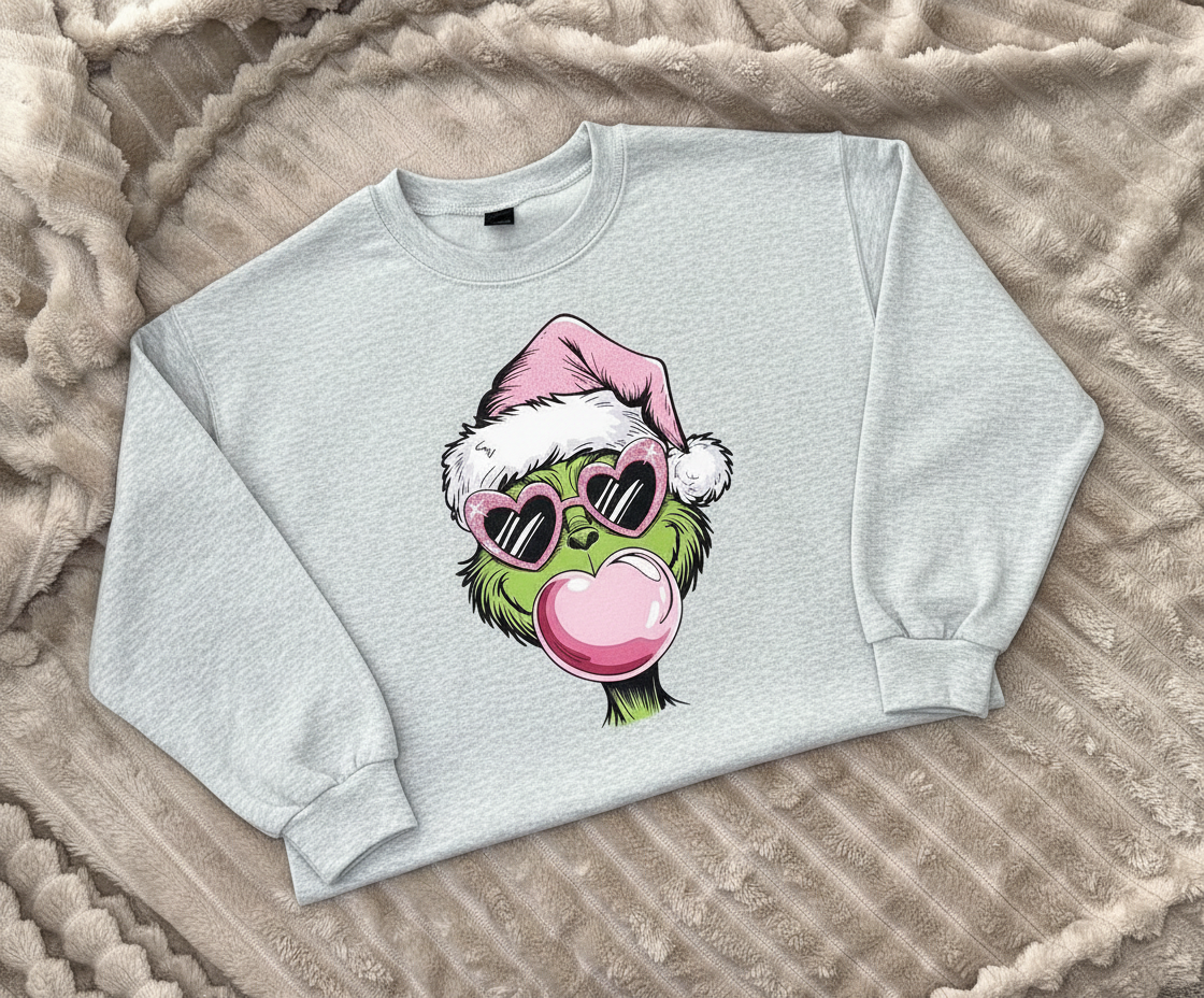 Bubblegum Green Monster Sweatshirt