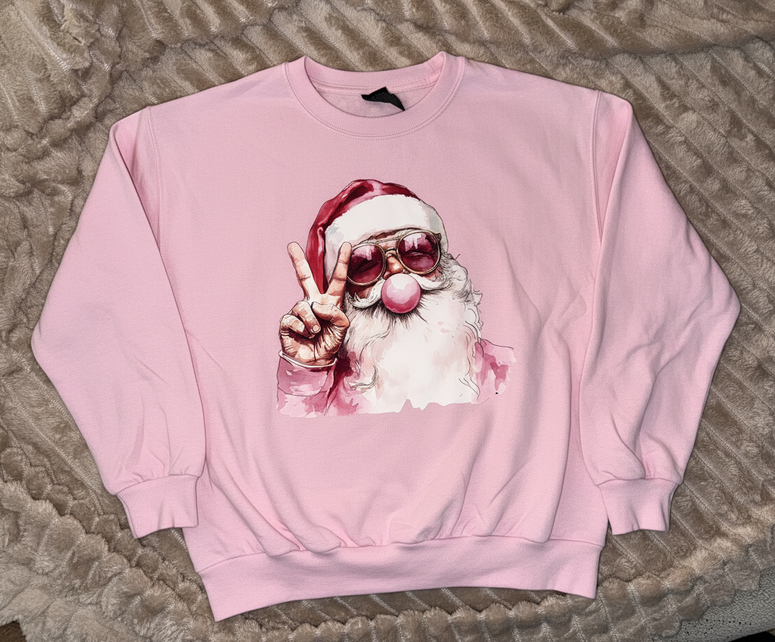 Bubblegum Santa Sweatshirt