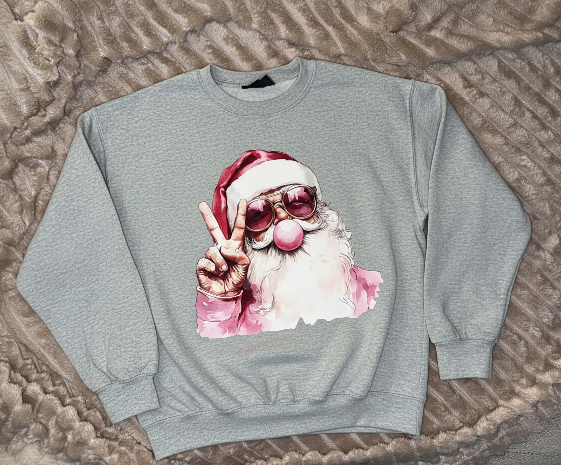 Bubblegum Santa Sweatshirt