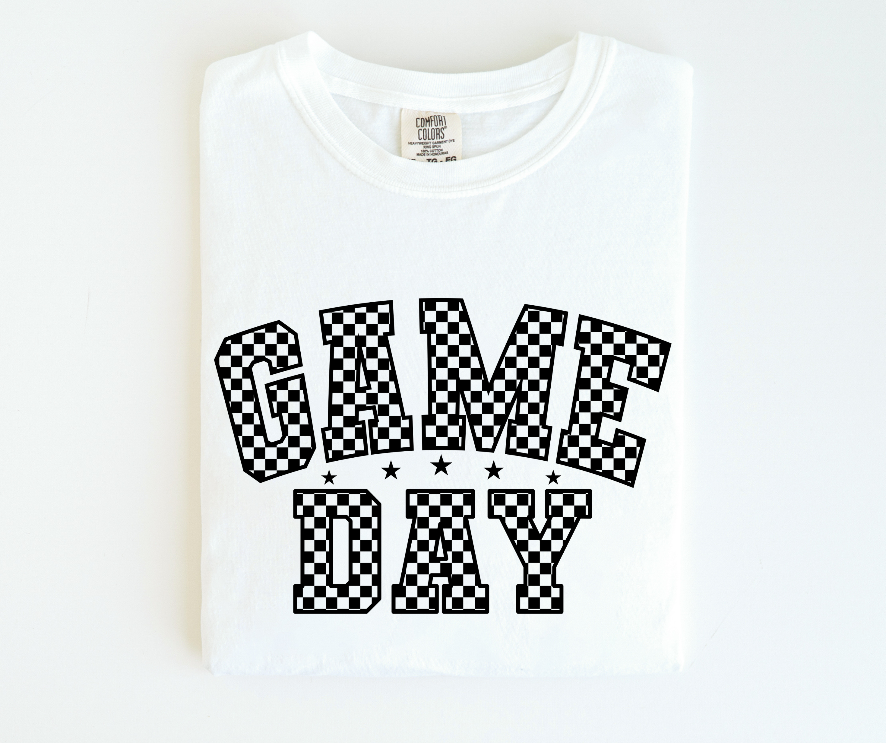 Checkered Game Day - Black/White t-shirt
